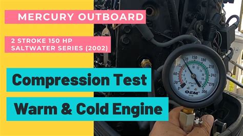 Mercury 90HP 2 Stroke Running and Compression Test